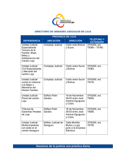 Matriz final DIRECTORIO DE UNIDADES JUDICIALES