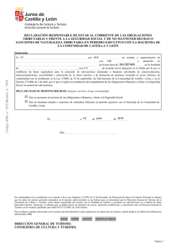 DECLARACI&Oacute;N RESPONSABLE DE ESTAR AL CORRIENTE DE