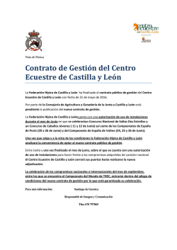 Contrato de Gestión d Ecuestre de Castilla y Contrato de Gestión