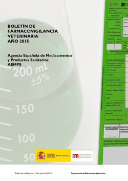 Boletín anual de Farmacovigilancia Veterinaria