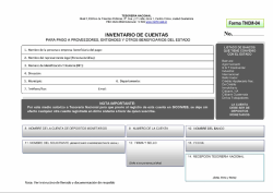 Forma TNCM-04 Inventario de Cuentas