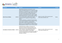 Descripción Plazo Funciones Contacto Provincia Jefe de Turno en