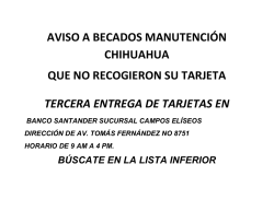 aviso a becados manutención chihuahua que no recogieron