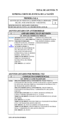 asunto listado con anterioridad 1 amparo directo en revisión