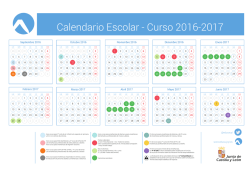 Calendario Escolar - Curso 2016-2017