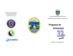Programa XXXII Aniversario de Facultad de Ingeniería Pesquera y