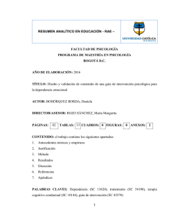 RAE No - Repositorio Institucional Universidad Católica de Colombia
