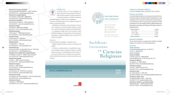 Bachillerato/Licenciatura en Ciencias Religiosas