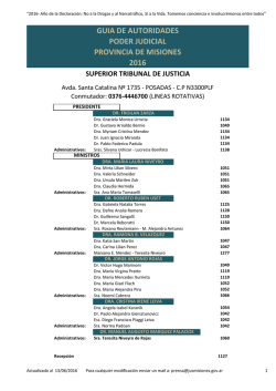 guia de autoridades poder judicial provincia de misiones 2016