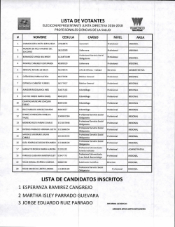 Lista de votantes - ESE de Villavicencio