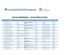 BECAS APROBADAS - 16 DE JUNIO DE 2016
