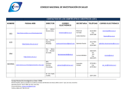 consejo nacional de investigación en salud