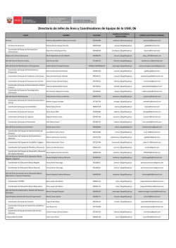 Directorio de los Jefes de &Aacute;rea y Coordinadores de Equipo - UGEL-06