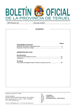 Bop del - Diputación Provincial de Teruel