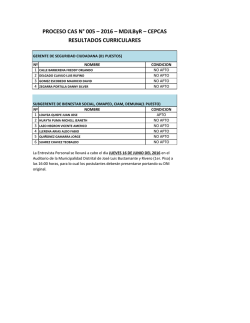 PROCESO CAS N° 005 – 2016 – MDJLByR – CEPCAS