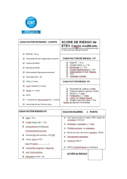 Score de Riesgo de ETEV Caprini modificado