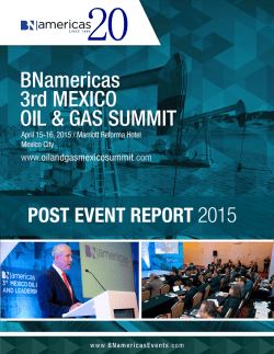 sPonsoRs of Bnamericas 3RD MEXICo oIL & Gas suMMIt