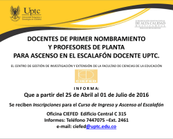 curso de ingreso y ascenso al escalaf&oacute;n docente uptc
