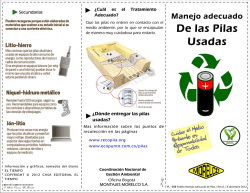 FL-008 Folleto Manejo de Pilas Usadas