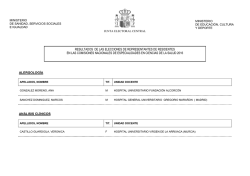 Resultados de las elecciones de representantes de residentes en