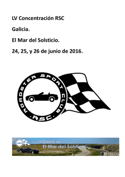 LV Concentración RSC Galicia. El Mar del Solsticio. 24, 25, y