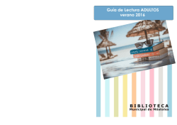 BIBLIOTECA Gu&iacute;a de Lectura ADULTOS verano 2016