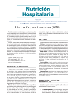 en Español - Revista Nutrición Hospitalaria
