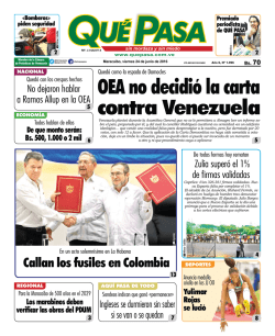 OEA no decidió la carta contra Venezuela