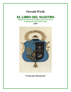 Manual del Maestro - Respetable Logia Simbólica Centauro No. 9-96