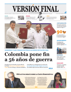 Colombia pone &iquest; na 56 a&ntilde;os de guerra