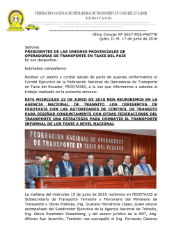 federación nacional de operadoras de transporte en
