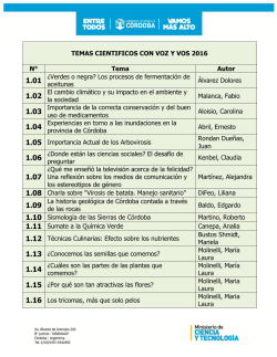 Bajar listado de Temas - Gobierno de la Provincia de Córdoba