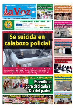 lunes 20 de junio de 2016 - Diario La Voz de Ayacucho