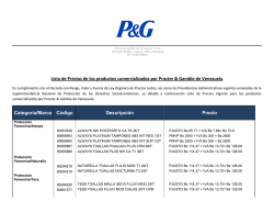 Lista de Precios de los productos