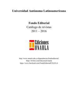 Catálogo Revistas - Universidad Autónoma Latinoamericana