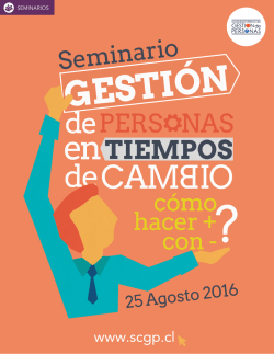 seminarios - Sociedad Chilena de Gestión de Personas