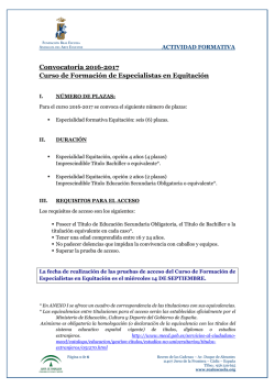 Convocatoria - Fundación Real Escuela Andaluza del Arte Ecuestre
