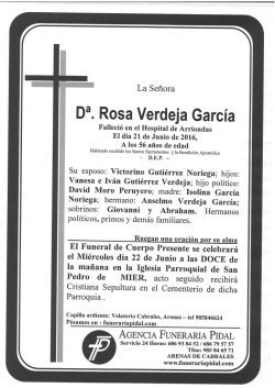 Da. Rosa Verdeja García