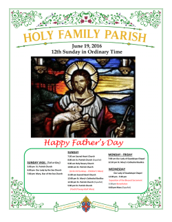 Happy Father`s Day - Holy Family Parish