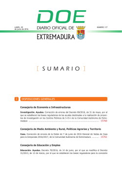 disposiciones generales - Diario Oficial de Extremadura