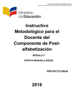 alfabetización 2016 - Ministerio de Educación