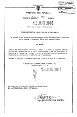 decreto 959 del 15 de junio de 2016