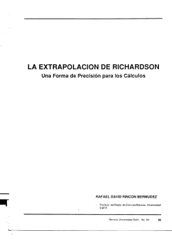 La extrapolación de Richardson - Publicaciones