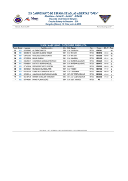 XIX CAMPEONATO DE ESPAÑA DE AGUAS ABIERTAS "OPEN"