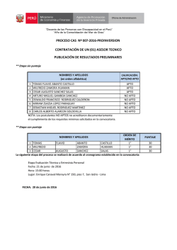 proceso cas nº 007-2016-proinversion contratación