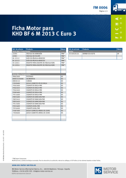 Ficha Motor para KHD BF 6 M 2013 C Euro 3