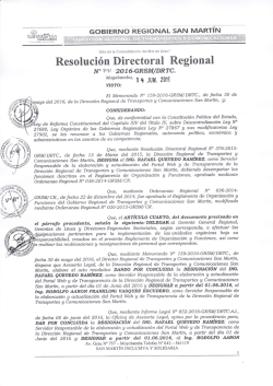 Resolucion Directoral Regional Nº 791-2016