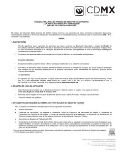 Convocatoria nuevo ingreso / Calendario escolar 2016-2017
