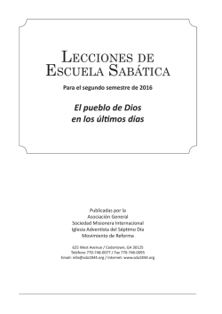 LECCIONES DE ESCUELA SABÁTICA