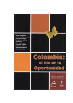 Colombia. al filo de la oportunidad